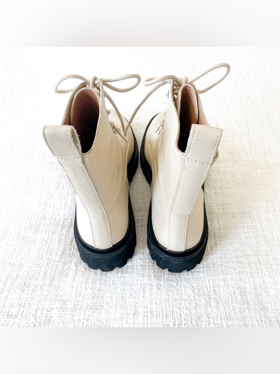 Madewell ivory leather combat boots. - Picture 9 of 13